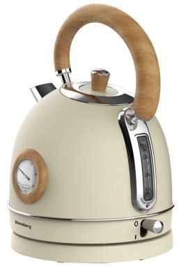 CZAJNIK ELEKTRYCZNY Z TERMOMETREM STAL NIERDZEWNA 1.8L 2200W KLAUSBERG KB-7905 BEŻOWY