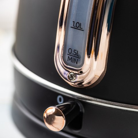 CZAJNIK ELEKTRYCZNY Z TERMOMETREM STAL NIERDZEWNA 1.8L 2200W KLAUSBERG KB-7905 CZARNY/ROSE GOLD CZAJNIK ELEKTRYCZNY Z TERMOMETREM STAL NIERDZEWNA 1.8L 2200W KLAUSBERG KB-7905 CZARNY/ROSE GOLD