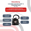 CZAJNIK ELEKTRYCZNY Z TERMOMETREM STAL NIERDZEWNA 1.8L 2200W KLAUSBERG KB-7905 CZARNY/ROSE GOLD