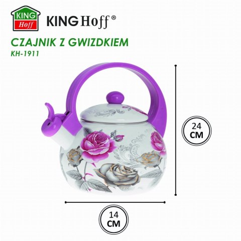 CZAJNIK EMALIOWANY 2.0L EMALIA NA INDUKCJĘ GAZ KINGHOFF ROSE KH-1911 CZAJNIK EMALIOWANY 2.0L EMALIA NA INDUKCJĘ GAZ KINGHOFF ROSE KH-1911