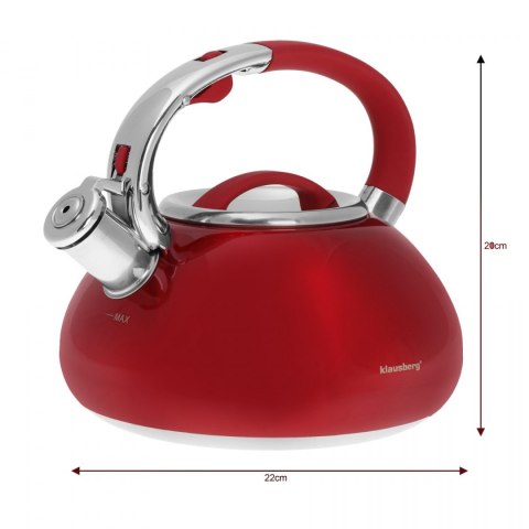 CZAJNIK LAKIEROWANY KLAUSBERG 3.0L KB-7076 CZAJNIK LAKIEROWANY KLAUSBERG 3.0L KB-7076