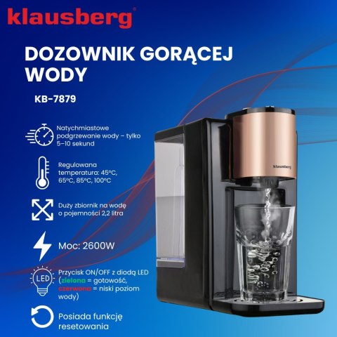 DOZOWNIK DYSTRYBUTOR PODGRZEWACZ DO GORĄCEJ WODY 2.2L Z REGULACJĄ TEMPERATURY KLAUSBERG KB-7879 DOZOWNIK DYSTRYBUTOR PODGRZEWACZ DO GORĄCEJ WODY 2.2L Z REGULACJĄ TEMPERATURY KLAUSBERG KB-7879