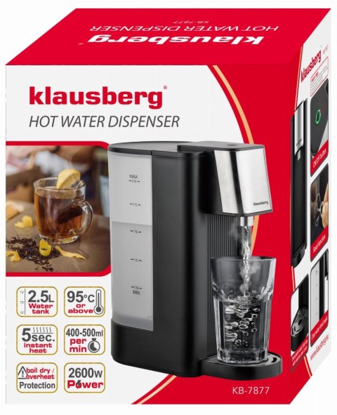 DOZOWNIK DYSTRYBUTOR PODGRZEWACZ DO GORĄCEJ WODY 2.5L KLAUSBERG KB-7877 DOZOWNIK DYSTRYBUTOR PODGRZEWACZ DO GORĄCEJ WODY 2.5L KLAUSBERG KB-7877