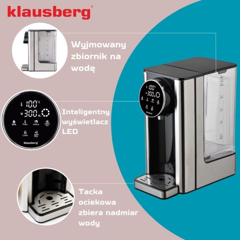 DOZOWNIK DYSTRYBUTOR PODGRZEWACZ DO GORĄCEJ WODY 2.7L Z REGULACJĄ TEMPERATURY KLAUSBERG KB-7880 DOZOWNIK DYSTRYBUTOR PODGRZEWACZ DO GORĄCEJ WODY 2.7L Z REGULACJĄ TEMPERATURY KLAUSBERG KB-7880
