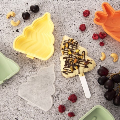 FOREMKA NA LODY SORBET FORMA DO LODÓW NA PATYKU SILIKONOWA Z POKRYWKĄ CHOINKA ORION 151798 FOREMKA NA LODY SORBET FORMA DO LODÓW NA PATYKU SILIKONOWA Z POKRYWKĄ CHOINKA ORION 151798
