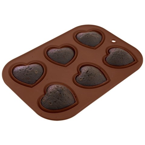 FORMA DO PIECZENIA 6 MUFFINEK BABECZEK BABECZKI SILIKONOWA BRĄZOWA SILLINIE ORION 151742 FORMA DO PIECZENIA 6 MUFFINEK BABECZEK BABECZKI SILIKONOWA BRĄZOWA SILLINIE ORION 151742