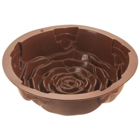 FORMA DO PIECZENIA BABKI CIASTA SILIKONOWA BRĄZOWA RÓŻA 25CM SILLINIE ORION 151790 FORMA DO PIECZENIA BABKI CIASTA SILIKONOWA BRĄZOWA RÓŻA 25CM SILLINIE ORION 151790