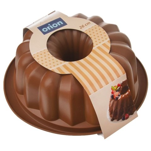 FORMA DO PIECZENIA BABKI CIASTA SILIKONOWA Z KOMINEM BRĄZOWA 26CM SILLINIE ORION 151732 FORMA DO PIECZENIA BABKI CIASTA SILIKONOWA Z KOMINEM BRĄZOWA 26CM SILLINIE ORION 151732