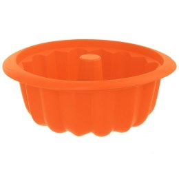 FORMA DO PIECZENIA BABKI CIASTA SILIKONOWA Z KOMINEM POMARAŃCZOWA 26CM SILLINIE ORION 151733