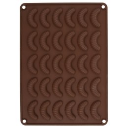 FORMA DO PIECZENIA CIASTEK MINI ROGALIKÓW SILIKONOWA BRĄZOWA ROGALIKI SILLINIE ORION 151761