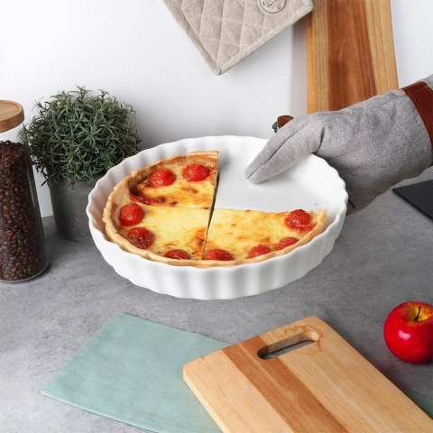FORMA DO PIECZENIA TARTY CIASTA CERAMICZNA BIAŁA 24.5CM VILDE 279004 FORMA DO PIECZENIA TARTY CIASTA CERAMICZNA BIAŁA 24.5CM VILDE 279004