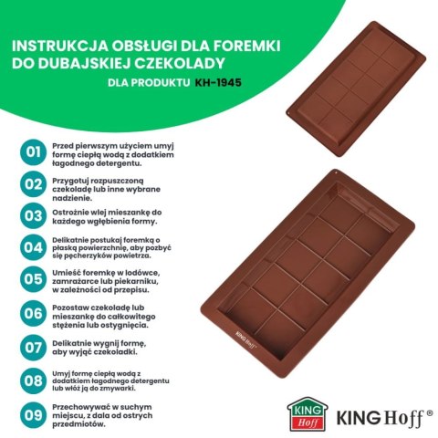 FORMA SILIKONOWA DO CZEKOLADY DUBAJSKIEJ 25X13,5 CM KINGHOFF KH-1945 FORMA SILIKONOWA DO CZEKOLADY DUBAJSKIEJ 25X13,5 CM KINGHOFF KH-1945