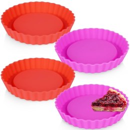 FORMY FOREMKI DO PIECZENIA TARTY CIASTA FORMA SILIKONOWA OKRĄGŁA 12CM 4 SZTUKI ALPINA 259259