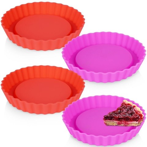 FORMY FOREMKI DO PIECZENIA TARTY CIASTA FORMA SILIKONOWA OKRĄGŁA 12CM 4 SZTUKI ALPINA 259259 FORMY FOREMKI DO PIECZENIA TARTY CIASTA FORMA SILIKONOWA OKRĄGŁA 12CM 4 SZTUKI ALPINA 259259