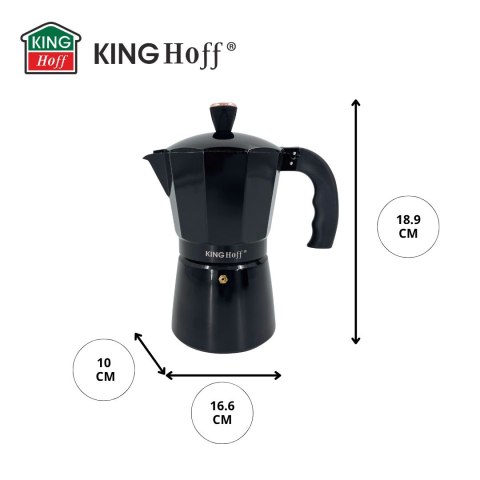 KAWIARKA ESPRESSO KAFETERKA CIŚNIENIOWA KINGHOFF 300ML / 6 FILIŻANEK KH-1883 KAWIARKA ESPRESSO KAFETERKA CIŚNIENIOWA KINGHOFF 300ML / 6 FILIŻANEK KH-1883