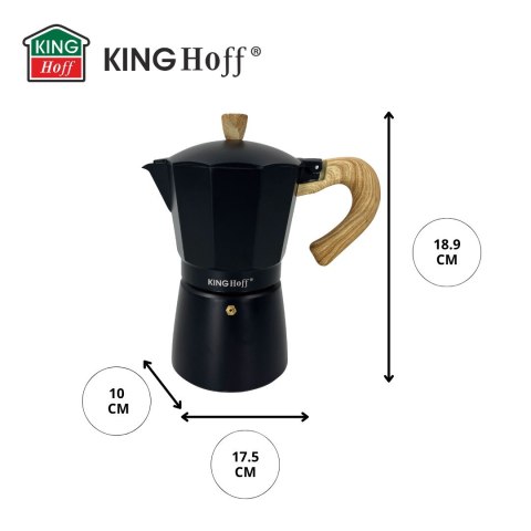 KAWIARKA ESPRESSO KAFETERKA CIŚNIENIOWA KINGHOFF 300ML / 6 FILIŻANEK KH-1886 KAWIARKA ESPRESSO KAFETERKA CIŚNIENIOWA KINGHOFF 300ML / 6 FILIŻANEK KH-1886