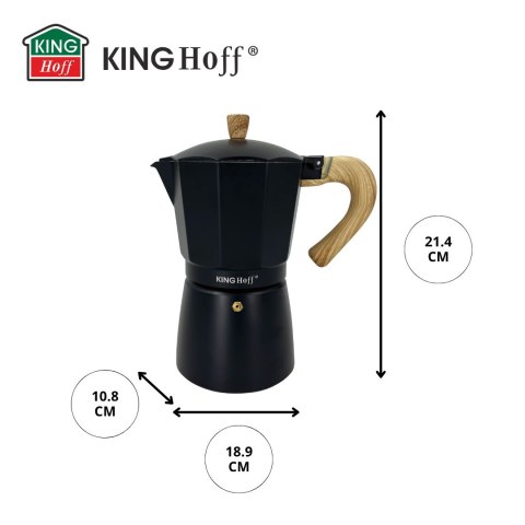 KAWIARKA ESPRESSO KAFETERKA CIŚNIENIOWA KINGHOFF 450ML / 9 FILIŻANEK KH-1887 KAWIARKA ESPRESSO KAFETERKA CIŚNIENIOWA KINGHOFF 450ML / 9 FILIŻANEK KH-1887