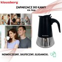 KAWIARKA ESPRESSO KAFETERKA CIŚNIENIOWA KLAUSBERG 200ML (3 FILIŻANKI) KB-7844