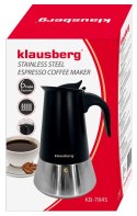 KAWIARKA ESPRESSO KAFETERKA CIŚNIENIOWA KLAUSBERG 300ML (6 FILIŻANKI) KB-7845