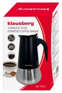 KAWIARKA ESPRESSO KAFETERKA CIŚNIENIOWA KLAUSBERG 450ML (9 FILIŻANKI) KB-7846