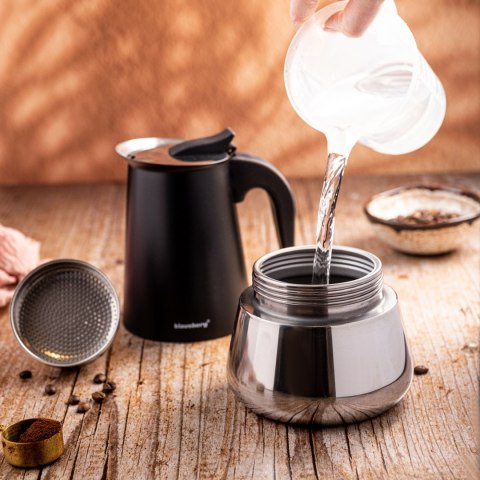 KAWIARKA ESPRESSO KAFETERKA CIŚNIENIOWA KLAUSBERG 450ML (9 FILIŻANKI) KB-7846