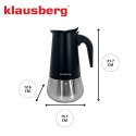 KAWIARKA ESPRESSO KAFETERKA CIŚNIENIOWA KLAUSBERG 450ML (9 FILIŻANKI) KB-7846