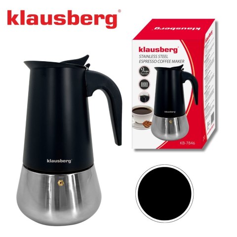 KAWIARKA ESPRESSO KAFETERKA CIŚNIENIOWA KLAUSBERG 450ML (9 FILIŻANKI) KB-7846