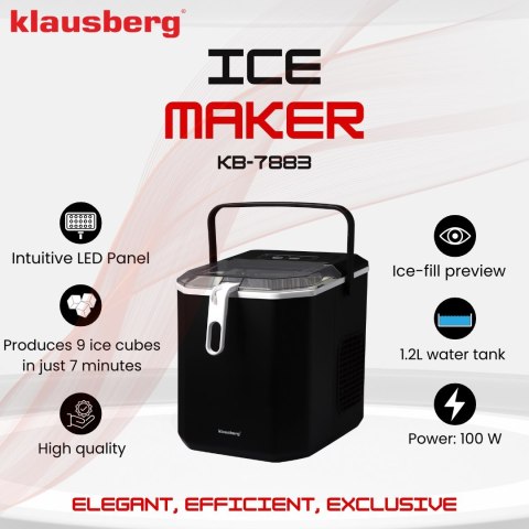 KOSTKARKA DO LODU AUTOMATYCZNA 1,2L 0.6KG 100W LED KLAUSBERG KB-7883