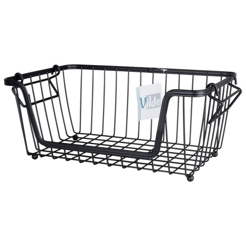 KOSZYK KOSZ NA OWOCE WARZYWA I WARZYWA METALOWY CZARNY SKRZYNKA VILDE 229056 KOSZYK KOSZ NA OWOCE WARZYWA I WARZYWA METALOWY CZARNY SKRZYNKA VILDE 229056