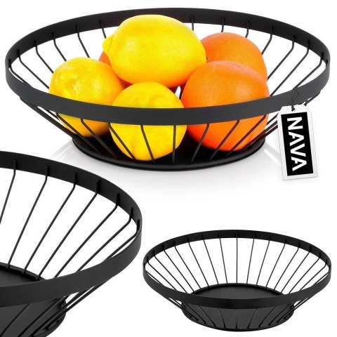 KOSZYK KOSZ NA OWOCE WARZYWA METALOWY CZARNY MISTY 28 CM NAVA 10-174-050 KOSZYK KOSZ NA OWOCE WARZYWA METALOWY CZARNY MISTY 28 CM NAVA 10-174-050