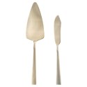 ŁOPATKA I NÓŻ DO SERWOWANIA CIASTA ZESTAW 2-ELE STALOWY ZŁOTY EXCELLENT HOUSEWARE 139749
