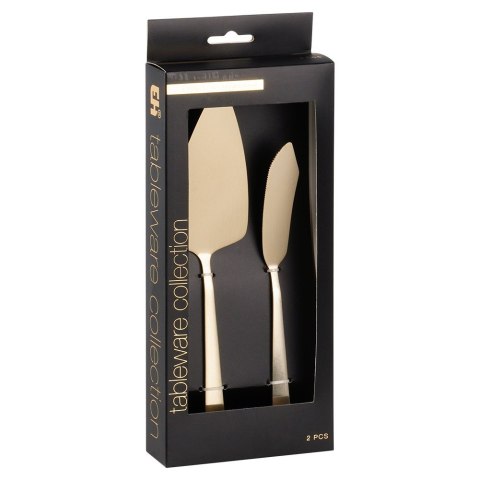 ŁOPATKA I NÓŻ DO SERWOWANIA CIASTA ZESTAW 2-ELE STALOWY ZŁOTY EXCELLENT HOUSEWARE 139749 ŁOPATKA I NÓŻ DO SERWOWANIA CIASTA ZESTAW 2-ELE STALOWY ZŁOTY EXCELLENT HOUSEWARE 139749