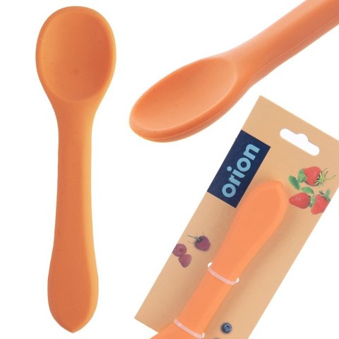 ŁYŻECZKA DZIECIĘCA SILIKONOWA DLA DZIECI DZIECKA 14CM POMARAŃCZOWA ORION 154207 ŁYŻECZKA DZIECIĘCA SILIKONOWA DLA DZIECI DZIECKA 14CM POMARAŃCZOWA ORION 154207