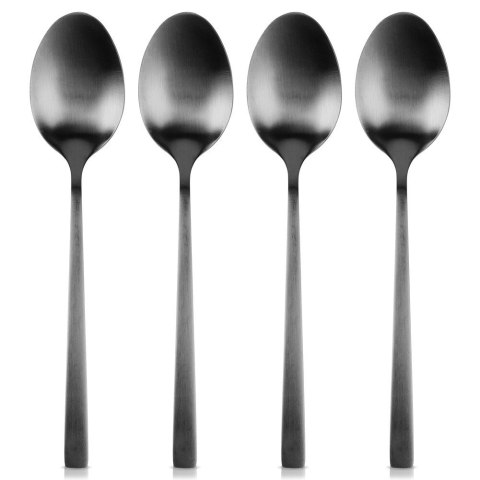 ŁYŻECZKI DO HERBATY KOMPLET ŁYŻECZEK ZESTAW SZTUĆCE CZARNE SATYNOWE 4-ELE EXCELLENT HOUSEWARE 139770 ŁYŻECZKI DO HERBATY KOMPLET ŁYŻECZEK ZESTAW SZTUĆCE CZARNE SATYNOWE 4-ELE EXCELLENT HOUSEWARE 139770