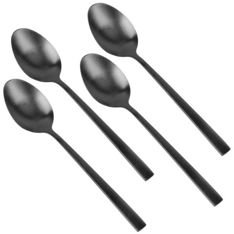 ŁYŻECZKI DO HERBATY KOMPLET ŁYŻECZEK ZESTAW SZTUĆCE CZARNE SATYNOWE 4-ELE EXCELLENT HOUSEWARE 139770 ŁYŻECZKI DO HERBATY KOMPLET ŁYŻECZEK ZESTAW SZTUĆCE CZARNE SATYNOWE 4-ELE EXCELLENT HOUSEWARE 139770