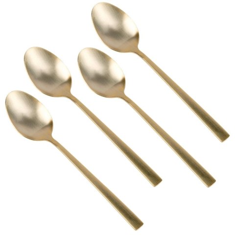 ŁYŻECZKI DO HERBATY KOMPLET ŁYŻECZEK ZESTAW SZTUĆCE ZŁOTE SATYNOWE 4-ELE EXCELLENT HOUSEWARE 139767 ŁYŻECZKI DO HERBATY KOMPLET ŁYŻECZEK ZESTAW SZTUĆCE ZŁOTE SATYNOWE 4-ELE EXCELLENT HOUSEWARE 139767