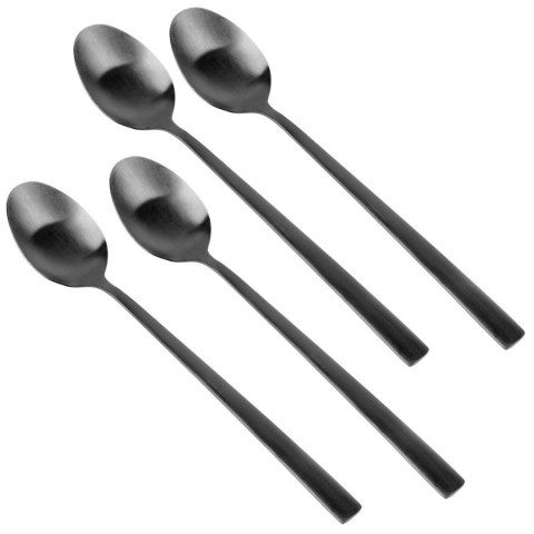 ŁYŻECZKI KOKTAJLOWE DESEROWE DŁUGIE DO DRINKÓW SZTUĆCE CZARNE SATYNOWE 4-ELE EXCELLENT HOUSEWARE 139772 ŁYŻECZKI KOKTAJLOWE DESEROWE DŁUGIE DO DRINKÓW SZTUĆCE CZARNE SATYNOWE 4-ELE EXCELLENT HOUSEWARE 139772