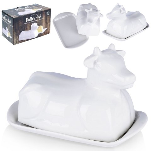 MASELNICZKA PORCELANOWA MASELNICA BIAŁA KROWA POJEMNIK NA MASŁO VILDE 139338 MASELNICZKA PORCELANOWA MASELNICA BIAŁA KROWA POJEMNIK NA MASŁO VILDE 139338