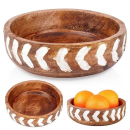 MISKA DREWNIANA DO SERWOWANIA PRZEKĄSEK SAŁATEK NA OWOCE 20CM 850ML VILDE 259688