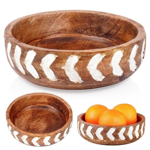 MISKA DREWNIANA DO SERWOWANIA PRZEKĄSEK SAŁATEK NA OWOCE 20CM 850ML VILDE 259688 MISKA DREWNIANA DO SERWOWANIA PRZEKĄSEK SAŁATEK NA OWOCE 20CM 850ML VILDE 259688
