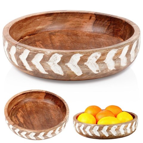MISKA DREWNIANA DO SERWOWANIA PRZEKĄSEK SAŁATEK NA OWOCE 24CM 1.3L VILDE 259689 MISKA DREWNIANA DO SERWOWANIA PRZEKĄSEK SAŁATEK NA OWOCE 24CM 1.3L VILDE 259689