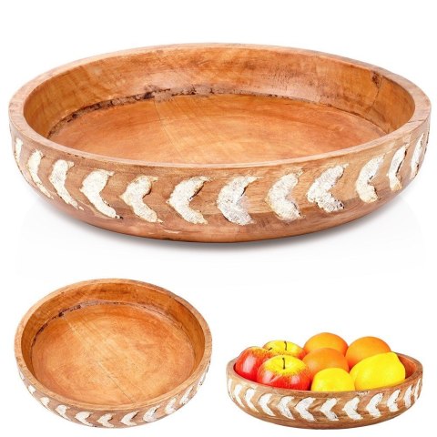 MISKA DREWNIANA DO SERWOWANIA PRZEKĄSEK SAŁATEK NA OWOCE 30.5CM 2.5L VILDE 259690 MISKA DREWNIANA DO SERWOWANIA PRZEKĄSEK SAŁATEK NA OWOCE 30.5CM 2.5L VILDE 259690