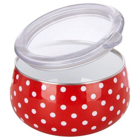 MISKA EMALIOWANA STALOWA Z POKRYWKĄ RETRO TECKA 600ML ORION 129236 MISKA EMALIOWANA STALOWA Z POKRYWKĄ RETRO TECKA 600ML ORION 129236