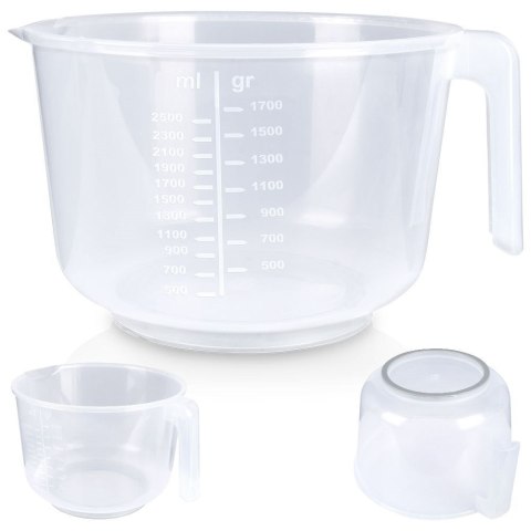 MISKA KUCHENNA DO MIKSOWANIA MIESZANIA UBIJANIA Z MIARKĄ 2.5L VILDE 259235 MISKA KUCHENNA DO MIKSOWANIA MIESZANIA UBIJANIA Z MIARKĄ 2.5L VILDE 259235