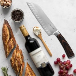 NÓŻ SANTOKU 17.5CM STALOWY POJEDYNCZY KUCHENNY MAESTRO MR-1465