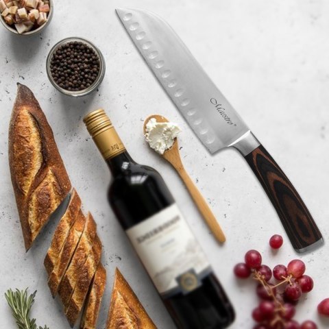 NÓŻ SANTOKU 17.5CM STALOWY POJEDYNCZY KUCHENNY MAESTRO MR-1465 NÓŻ SANTOKU 17.5CM STALOWY POJEDYNCZY KUCHENNY MAESTRO MR-1465