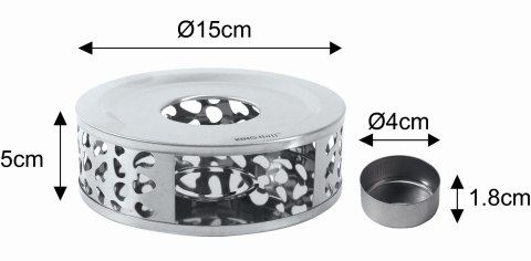 PODGRZEWACZ STALOWY DO ZAPARZACZY DZBANKÓW IMBRYKÓW TEA LIGHT KINGHOFF KH-1898 PODGRZEWACZ STALOWY DO ZAPARZACZY DZBANKÓW IMBRYKÓW TEA LIGHT KINGHOFF KH-1898