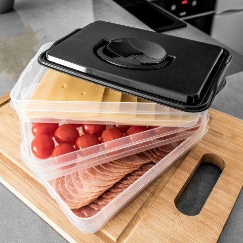 POJEMNIK NA WĘDLINY I SERY ORGANIZER DO LODÓWKI NA WĘDLINĘ SER 3-POZIOMOWY 3 X 600 ML VILDE 122617 POJEMNIK NA WĘDLINY I SERY ORGANIZER DO LODÓWKI NA WĘDLINĘ SER 3-POZIOMOWY 3 X 600 ML VILDE 122617