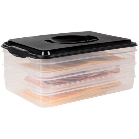 POJEMNIK NA WĘDLINY I SERY ORGANIZER DO LODÓWKI NA WĘDLINĘ SER 3-POZIOMOWY 3 X 600 ML VILDE 122617 POJEMNIK NA WĘDLINY I SERY ORGANIZER DO LODÓWKI NA WĘDLINĘ SER 3-POZIOMOWY 3 X 600 ML VILDE 122617