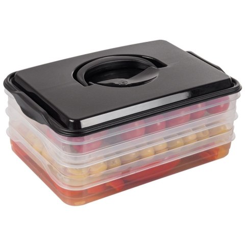 POJEMNIK NA WĘDLINY I SERY ORGANIZER DO LODÓWKI NA WĘDLINĘ SER 3-POZIOMOWY 3 X 600 ML VILDE 122617 POJEMNIK NA WĘDLINY I SERY ORGANIZER DO LODÓWKI NA WĘDLINĘ SER 3-POZIOMOWY 3 X 600 ML VILDE 122617